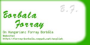 borbala forray business card